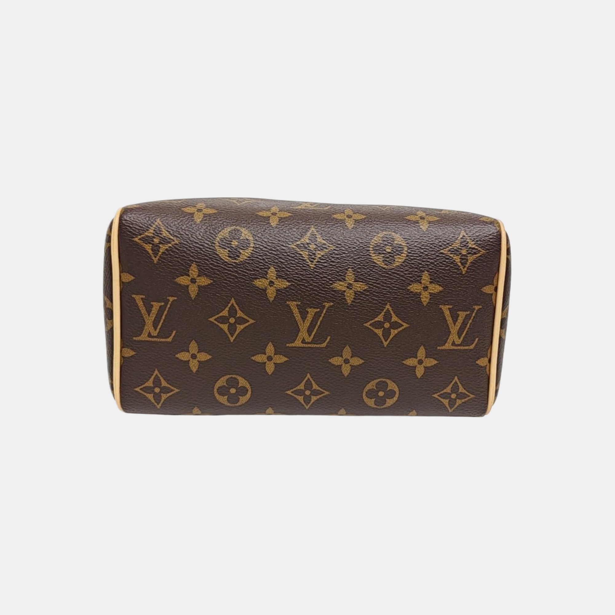 SPEEDY 20 Monogram Coated Canvas Brown