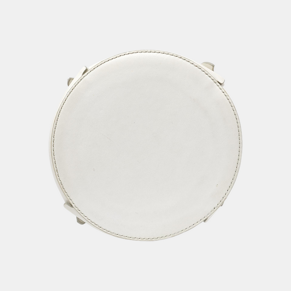 Leather Shoulder Bag White