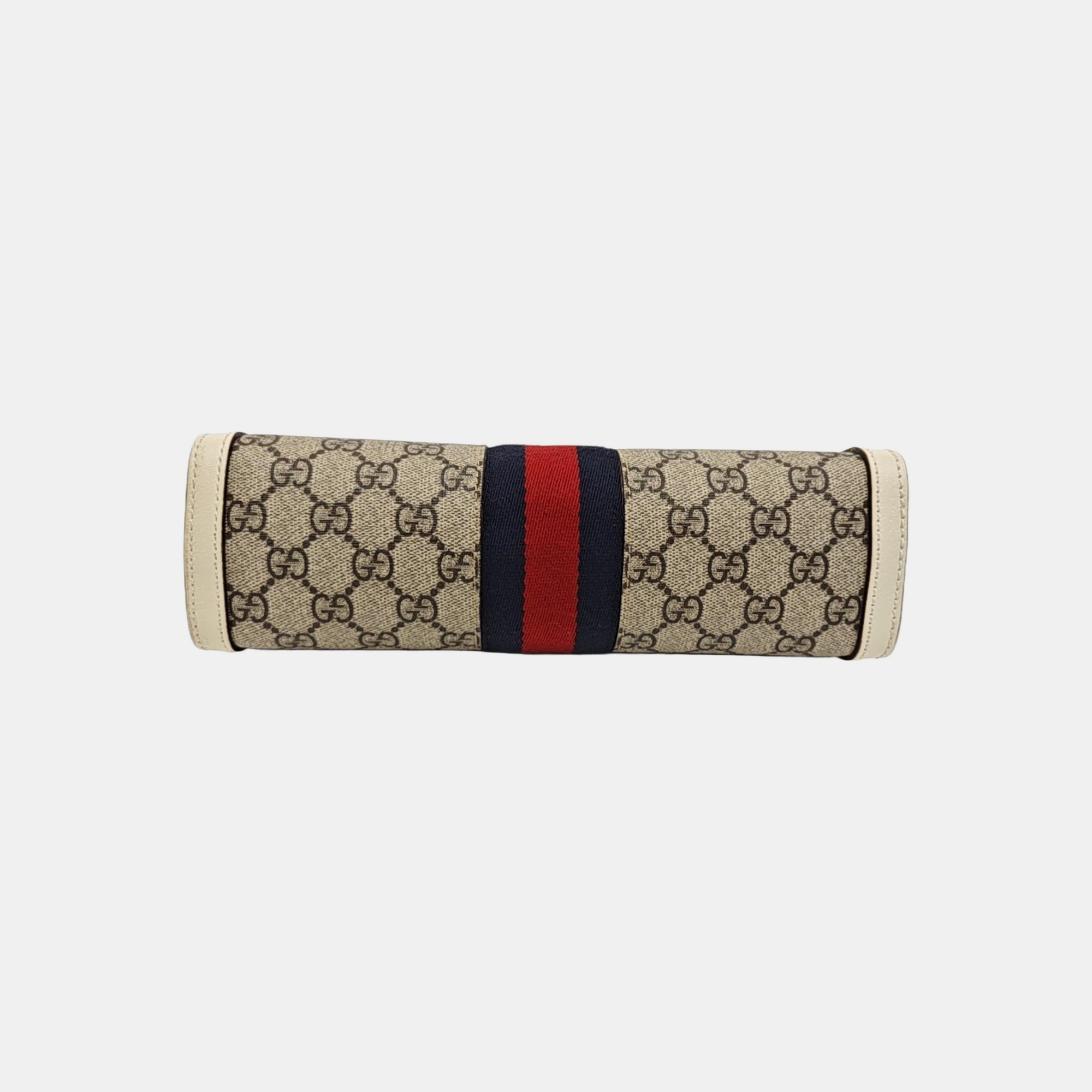 Ophidia Small Monogram Coated Canvas Beige