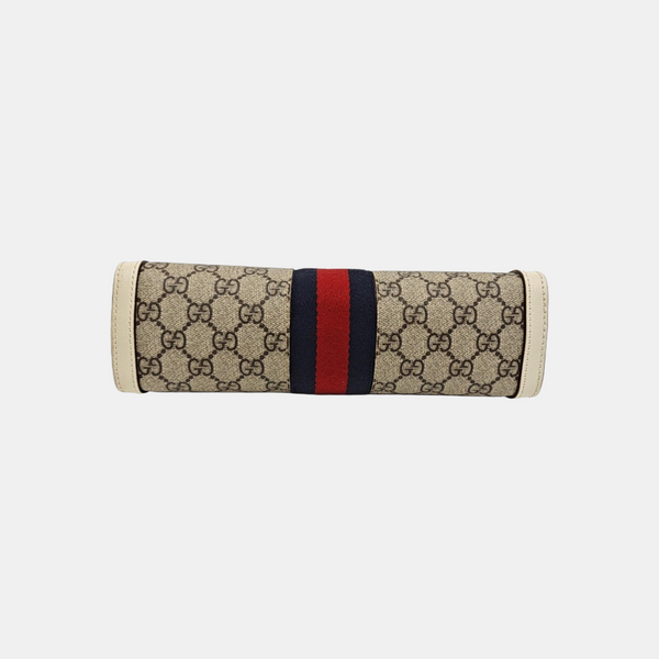 Ophidia Small Monogram Coated Canvas Beige