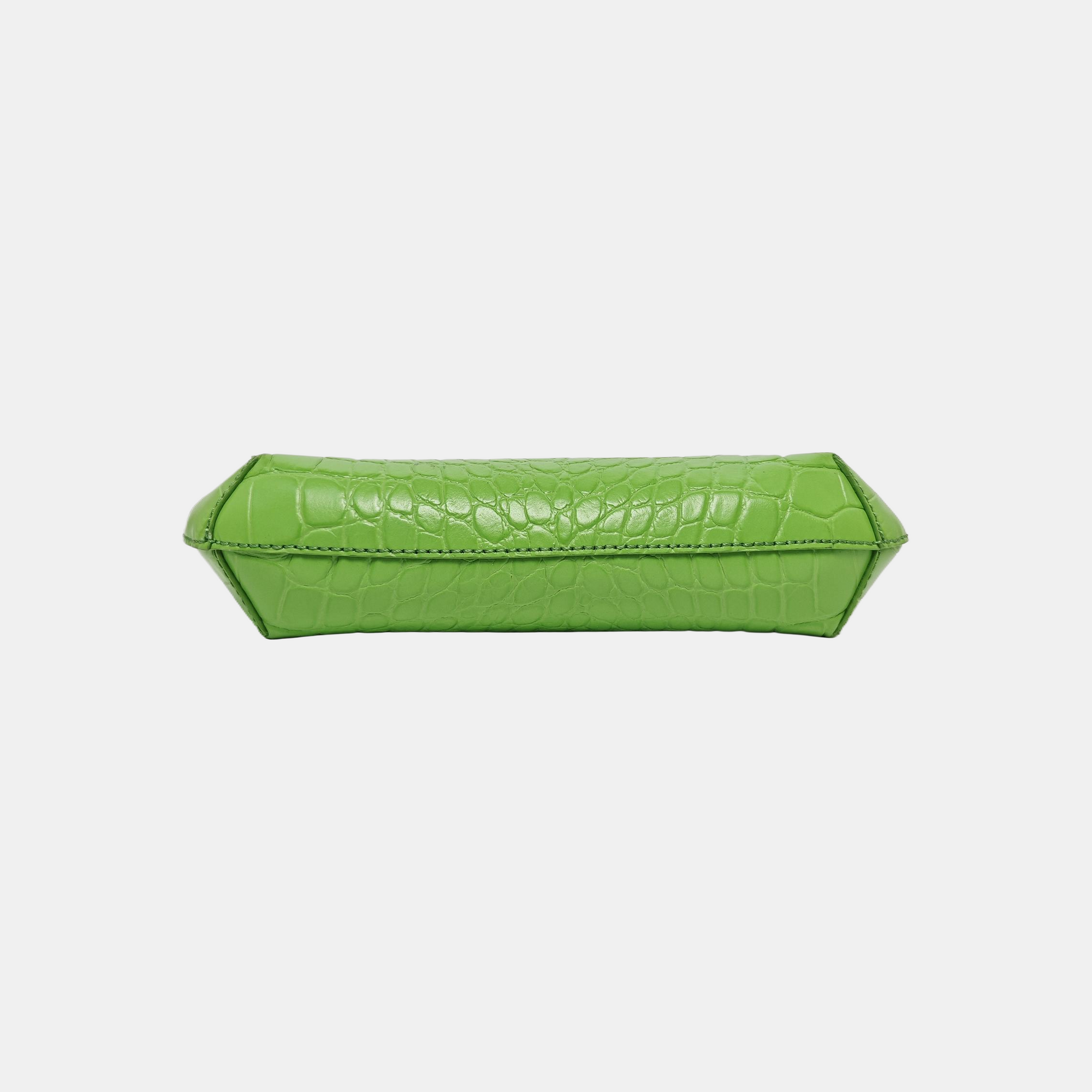 Leather Top Handle Bag Green