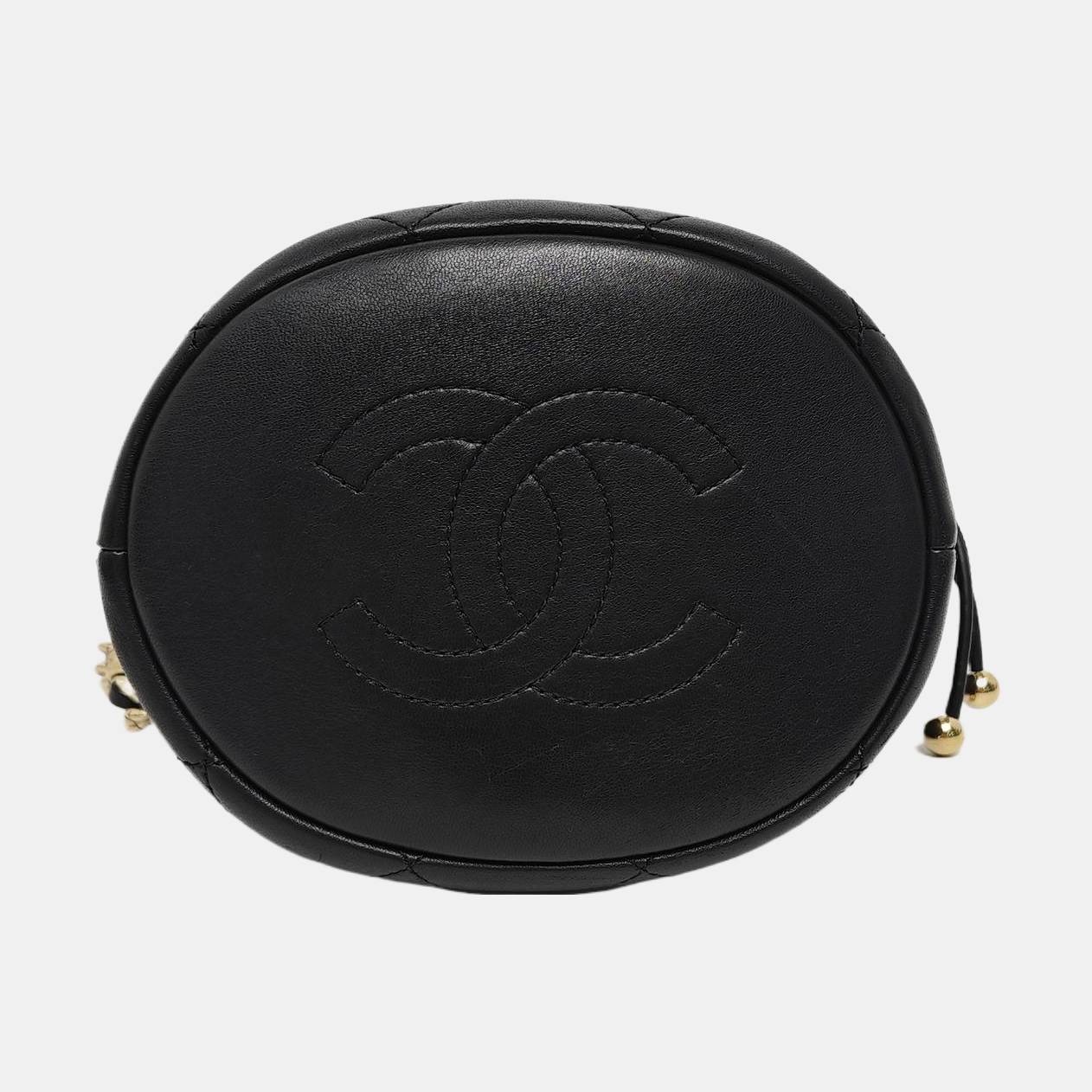 DRAWSTRING Quilted Lambskin Black