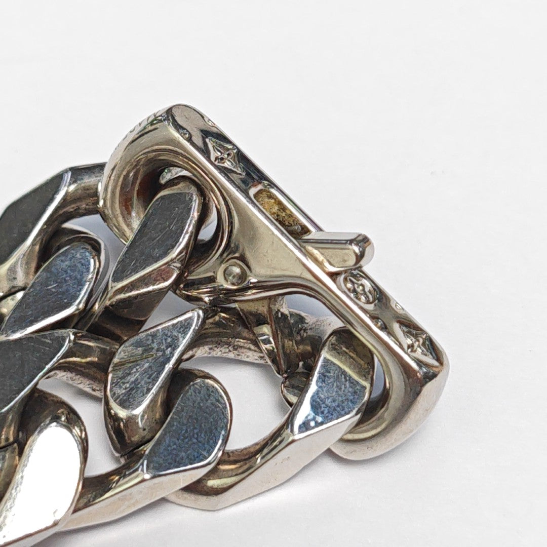 Monogram Metal Silver Bracelet
