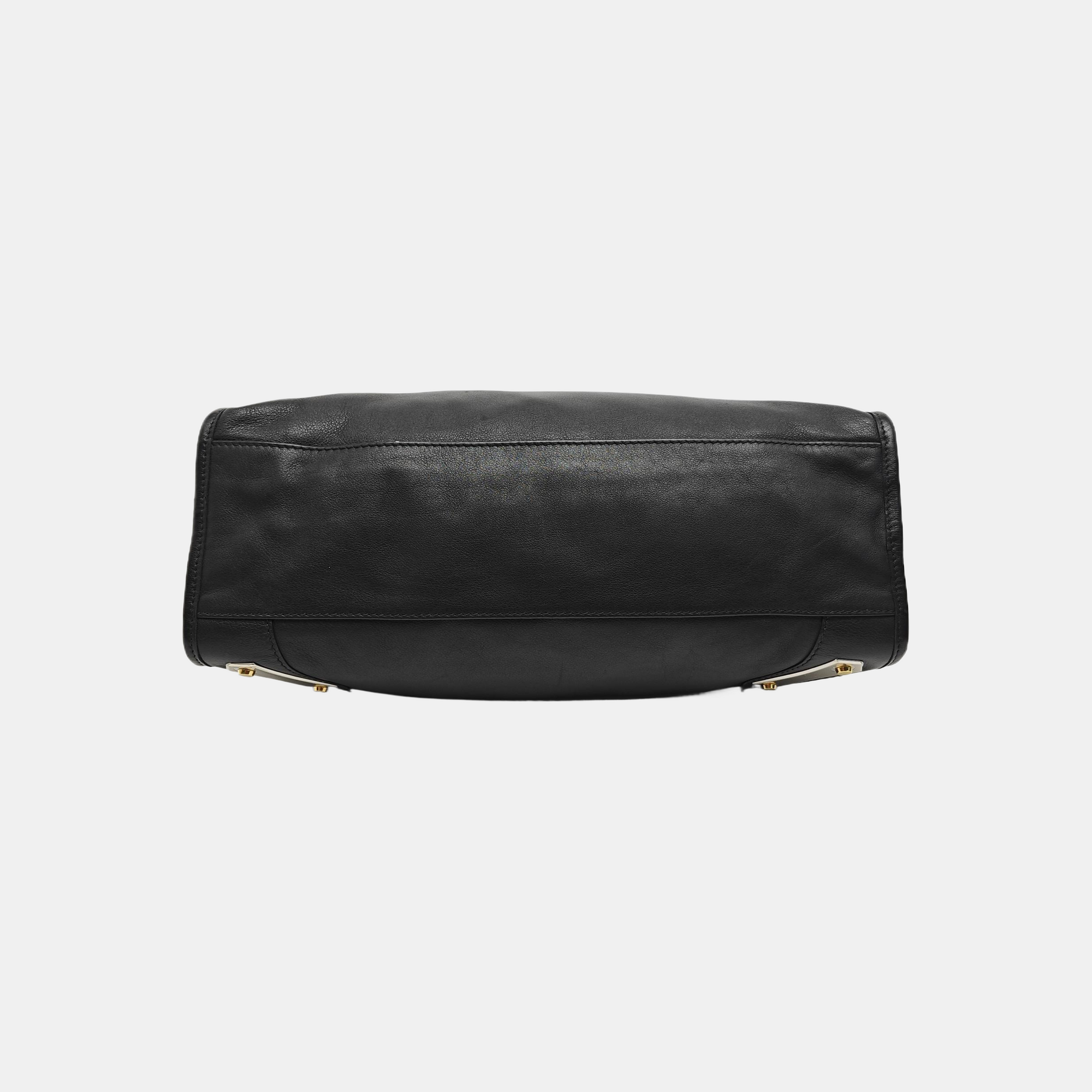 Metal Plate Classic City Lambskin Black
