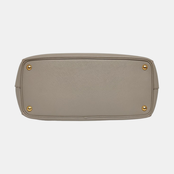 Galleria Large Saffiano Calfskin Gray