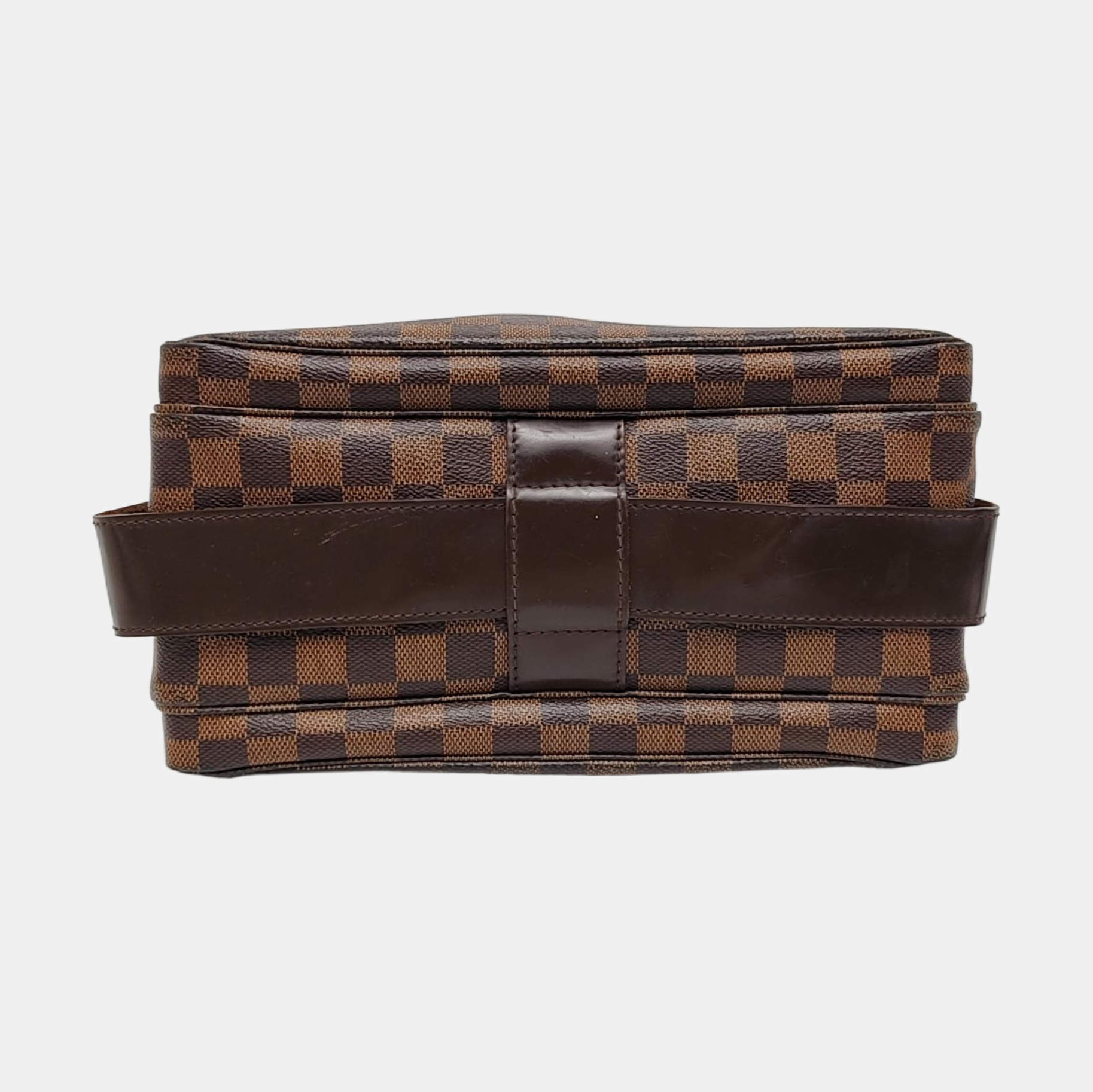 NAVIGLIO Damier Ebene Coated Canvas Brown
