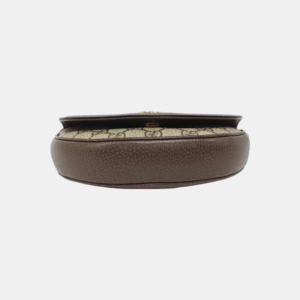Ophidia Small Monogram Coated Canvas Beige