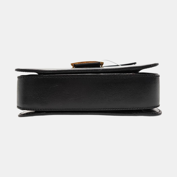 Leather Shoulder Bag Black