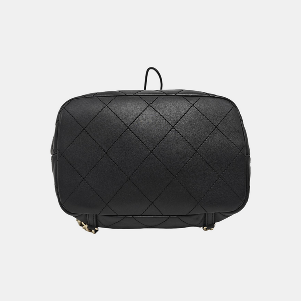 Quilted Lambskin Backpack Black