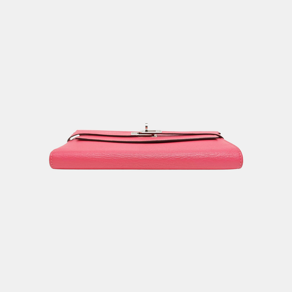 Kelly 20 Chèvre Mysore Pink Wallet