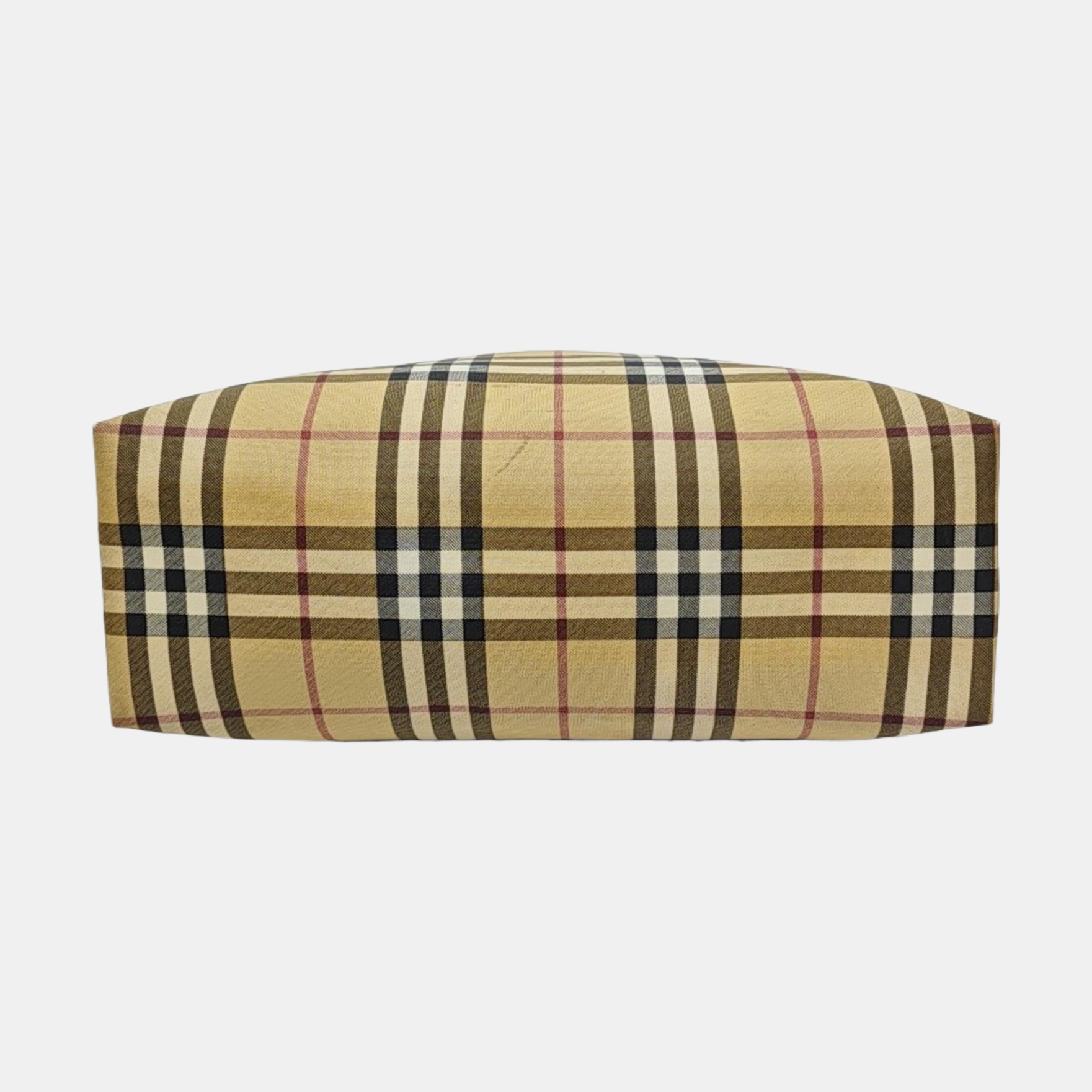Coated Canvas Top Handle Bag Beige