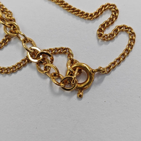 Twist Round Metal Gold Necklace