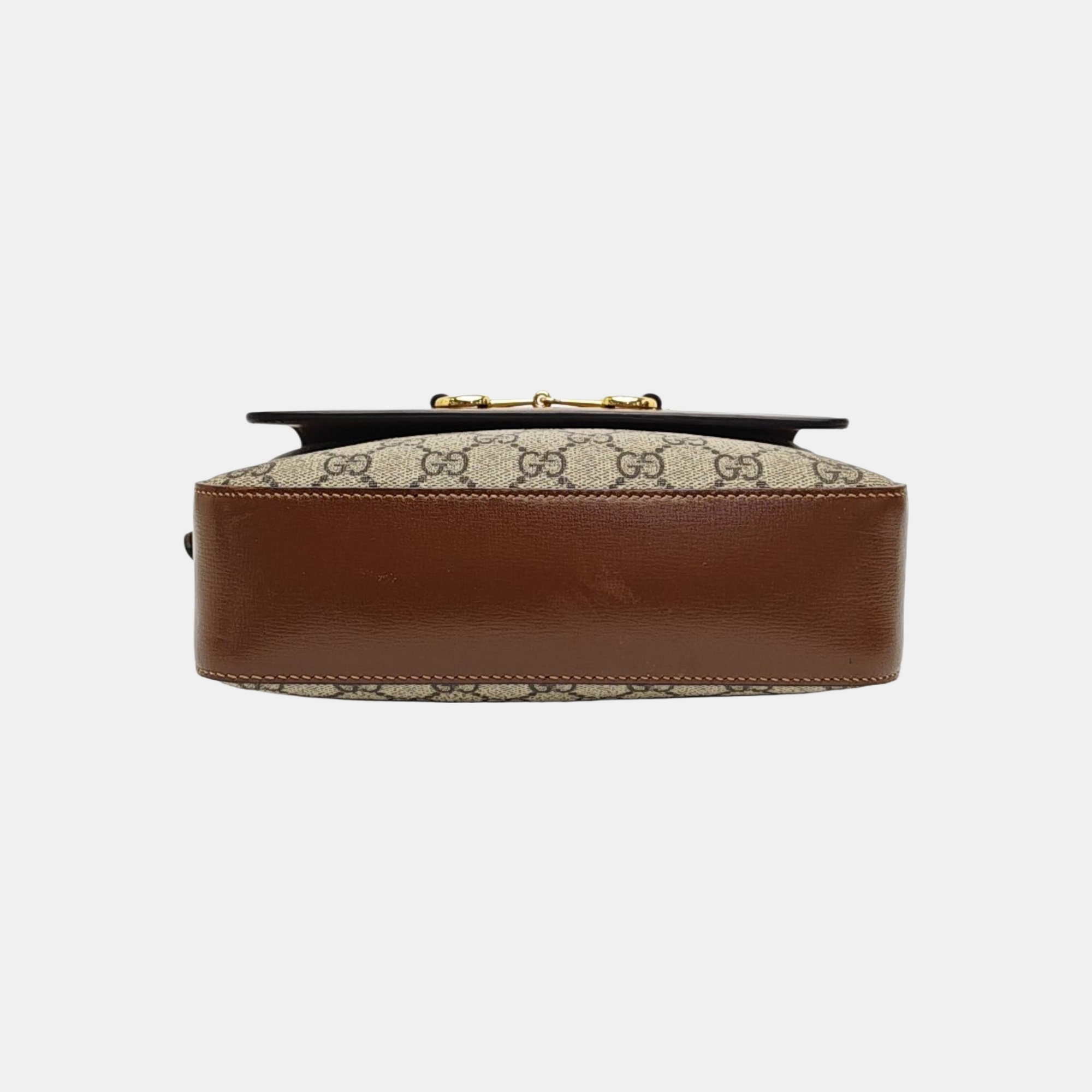Horsebit 1955 Small Coated Canvas Beige
