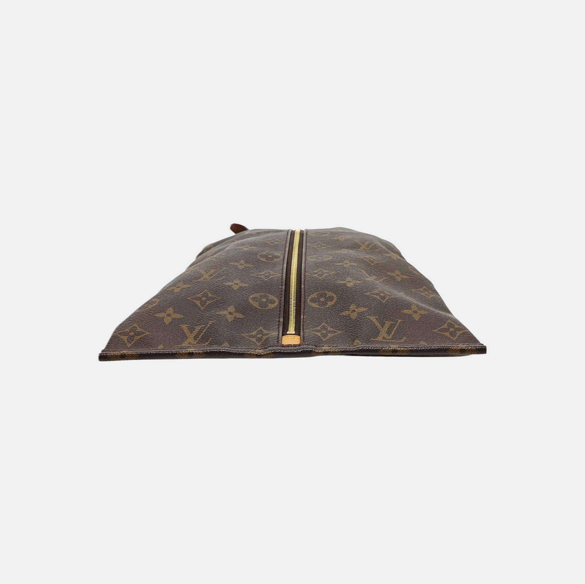 Monogram Coated Canvas Top Handle Bag Brown