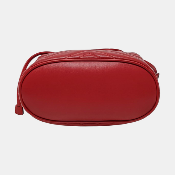 GG Marmont Super Mini Quilted Calfskin Red