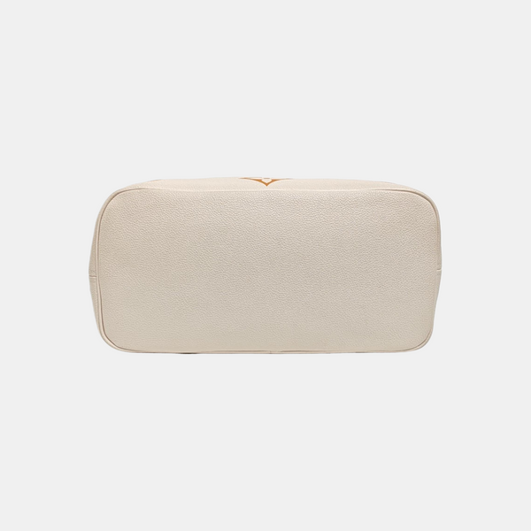 NEVERFULL MM Monogram Calfskin Beige