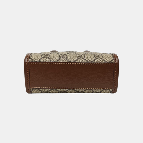 Retro Mini Monogram Coated Canvas Beige