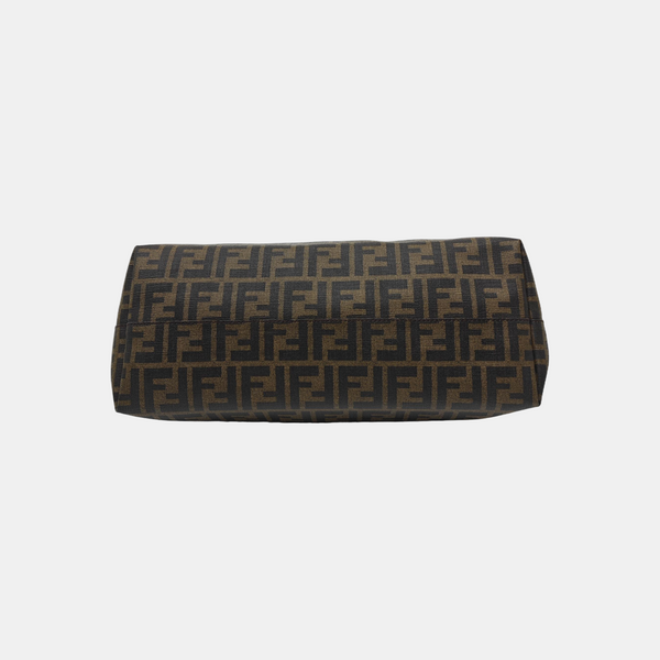 Coated Canvas Tote Bag Brown