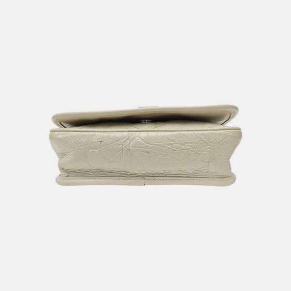 NIKI Mini Chevron Calfskin White