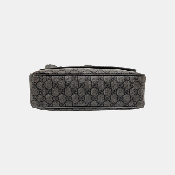 Ophidia Medium Monogram Coated Canvas Gray