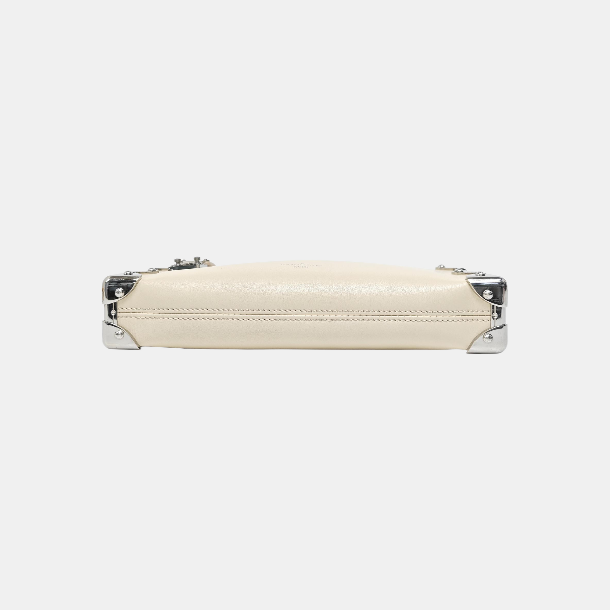 SIDE TRUNK Calfskin White