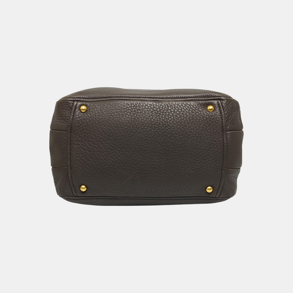 Calfskin Shoulder Bag Gray