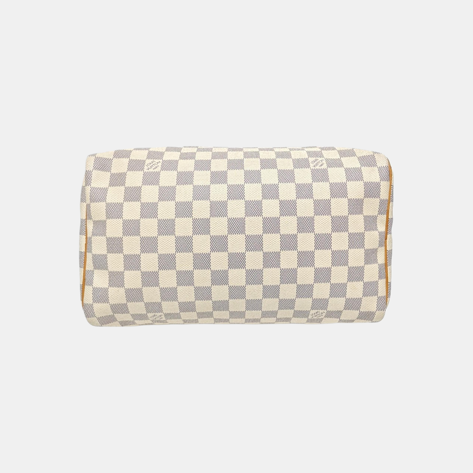 SPEEDY 30 Damier Azur Coated Canvas White