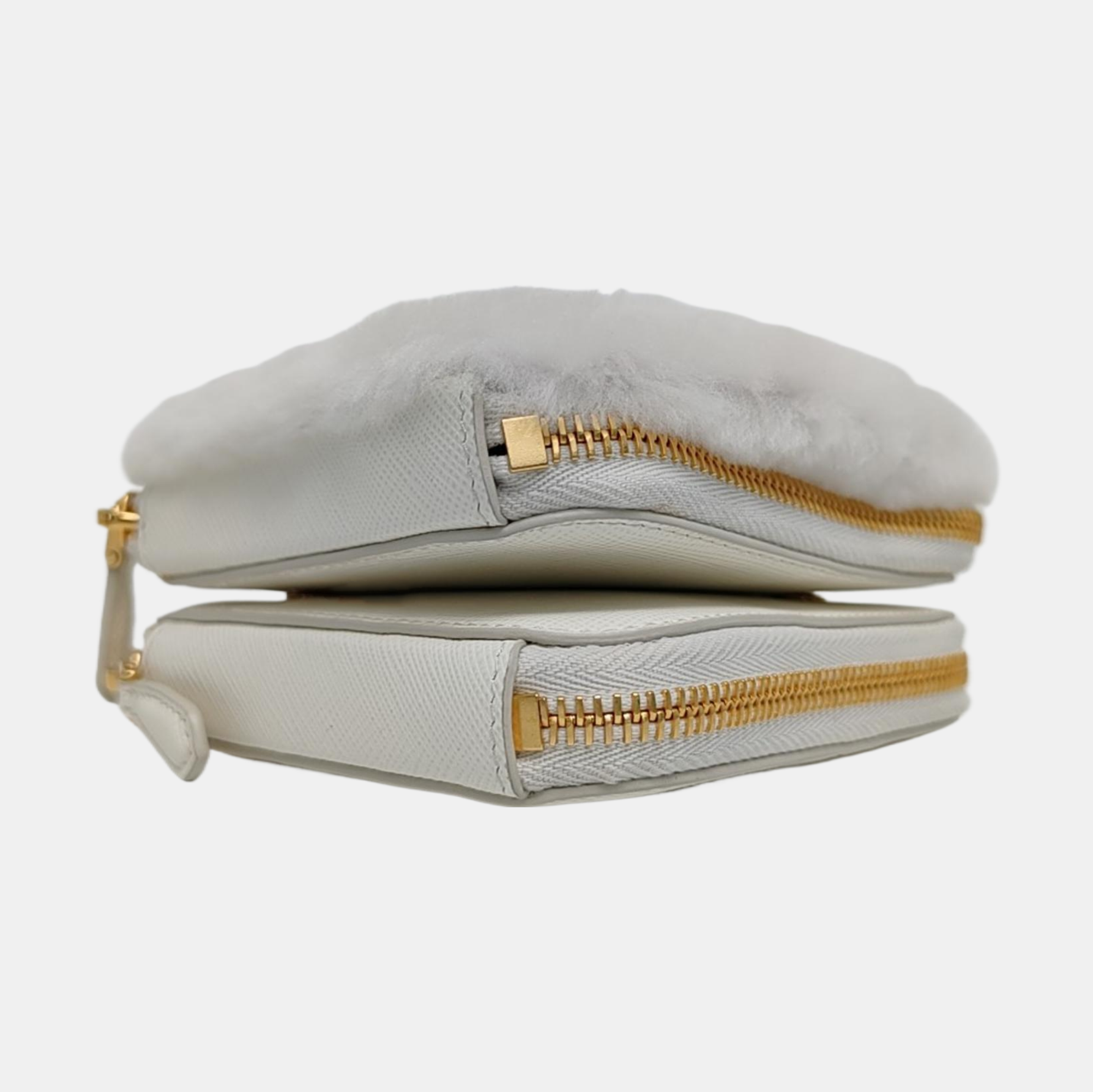 Sheepskin Crossbody Bag Mini White