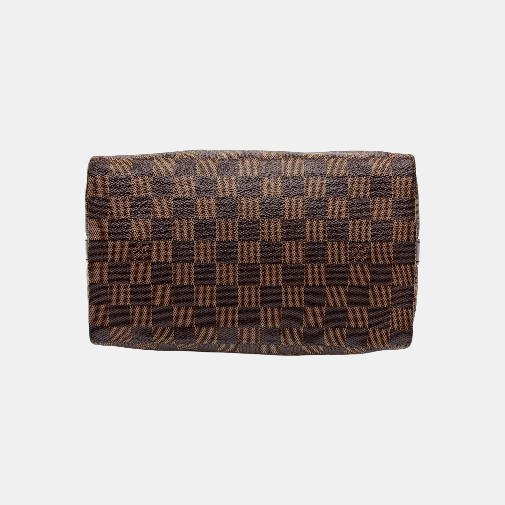 SPEEDY 25 Damier Ebene Coated Canvas Brown