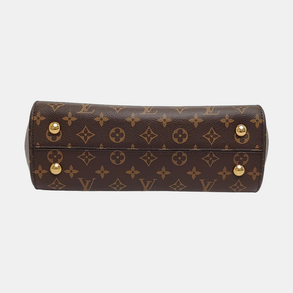 CLUNY MM Monogram Coated Canvas Brown