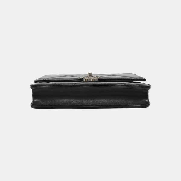 CHANEL 19 Small Quilted Lambskin Black