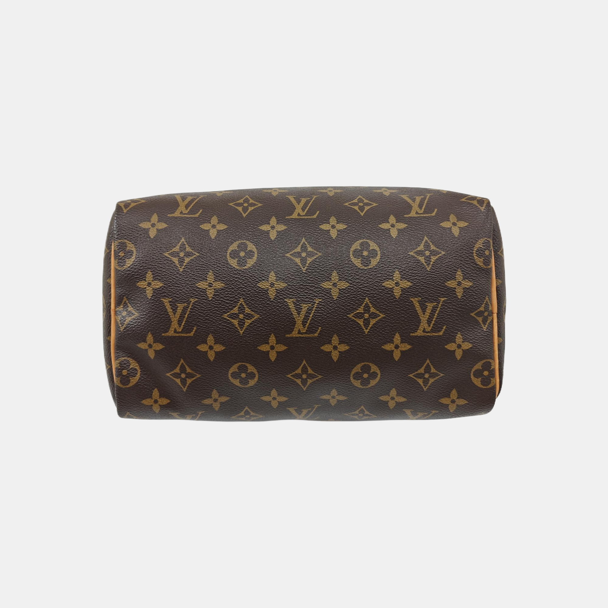SPEEDY 25 Monogram Coated Canvas Brown