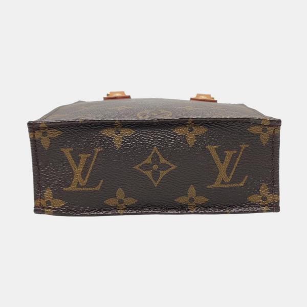 SAC PLAT Mini Monogram Coated Canvas Brown