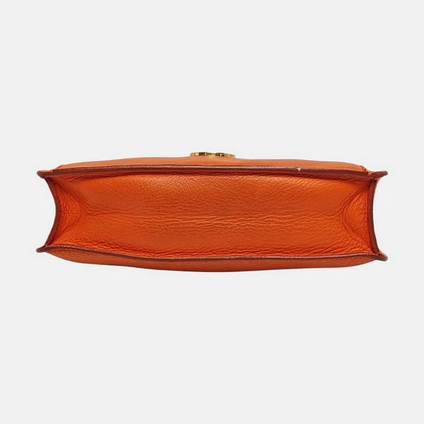 Calfskin Crossbody Bag Orange