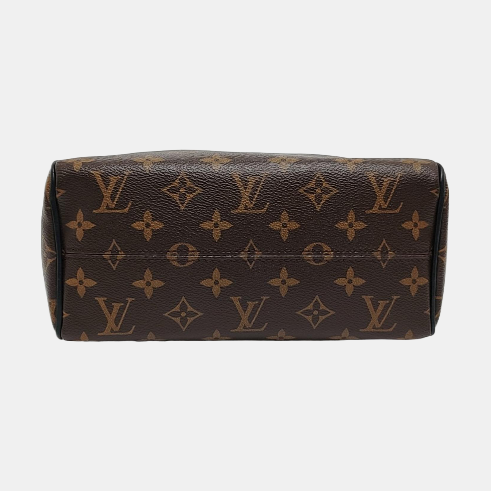 Monogram Coated Canvas Clutch Brown