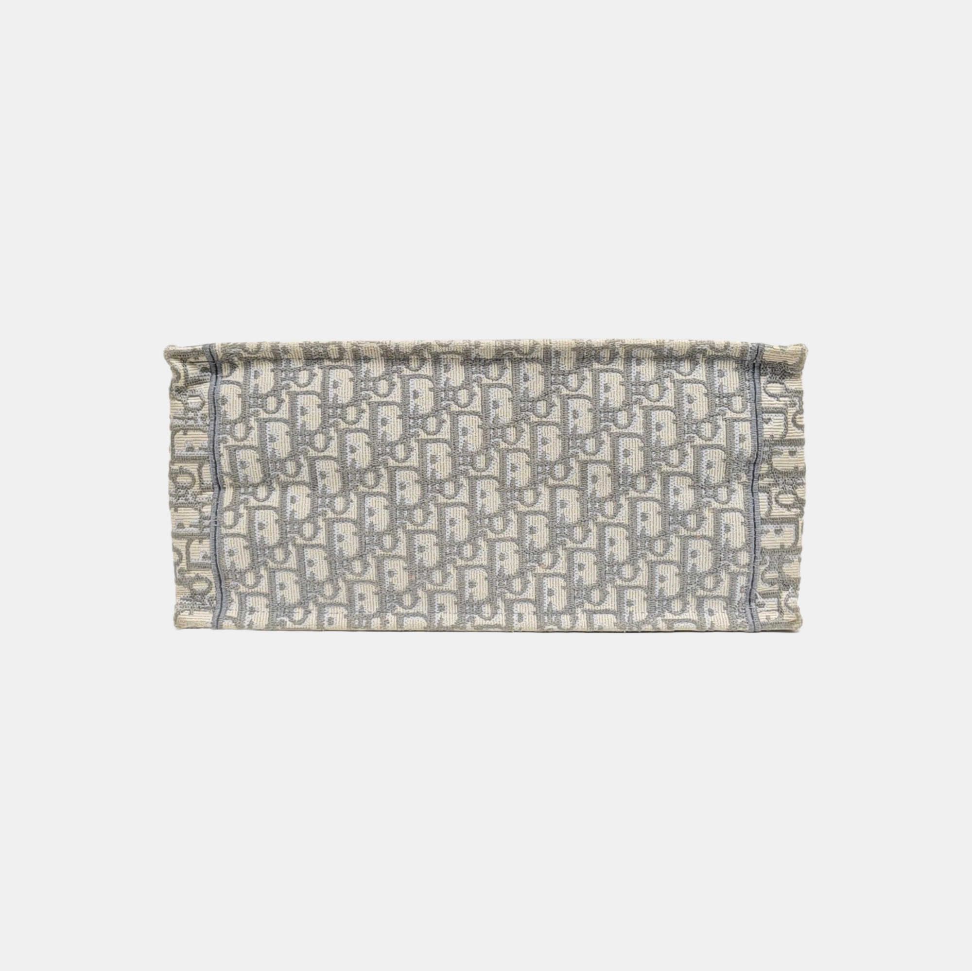 Book Tote Medium Oblique Canvas White