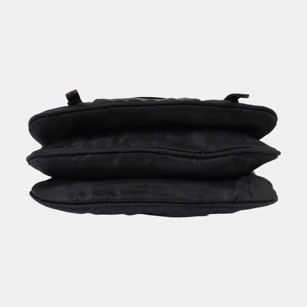 Nylon Shoulder Bag Black