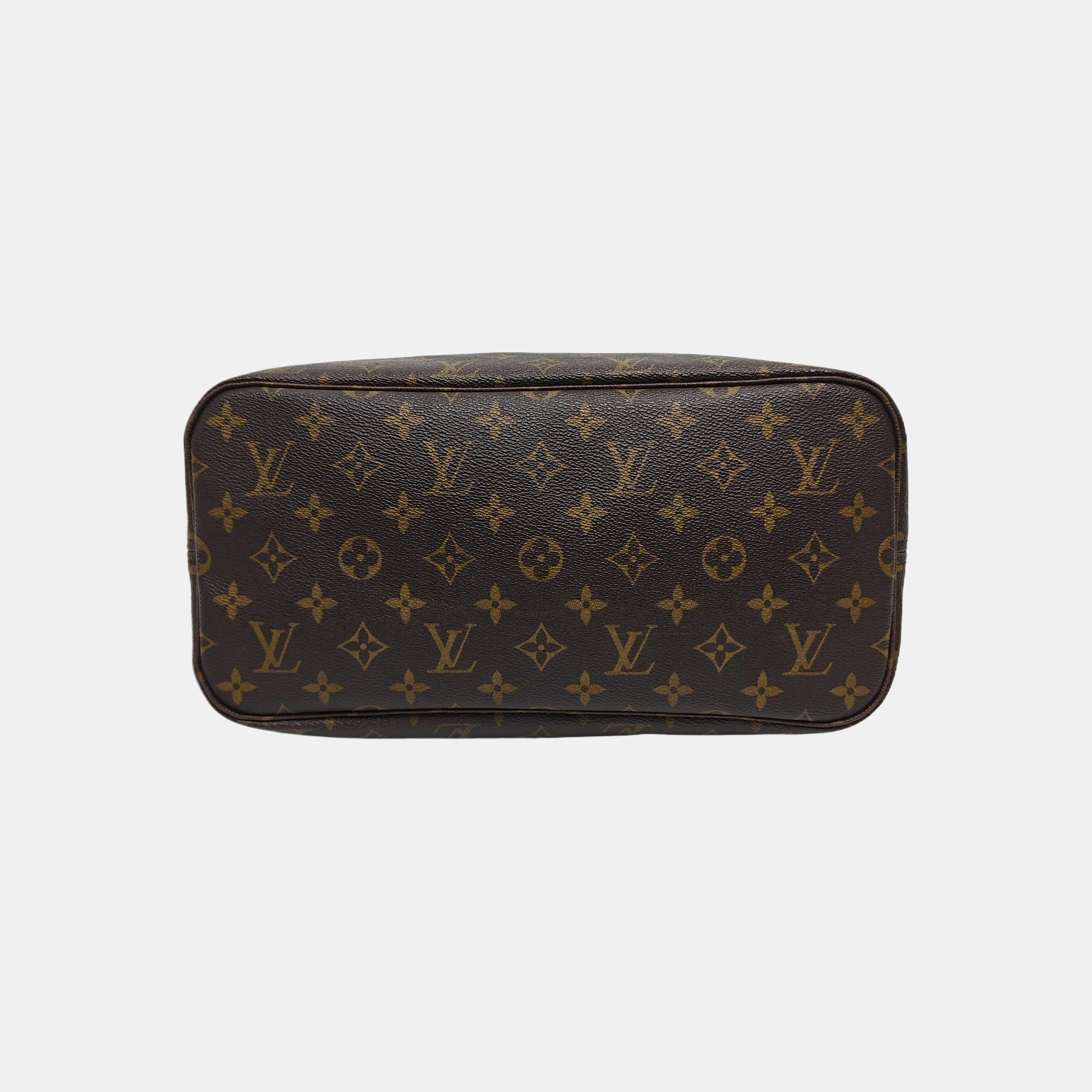 NEVERFULL MM Monogram Coated Canvas Brown