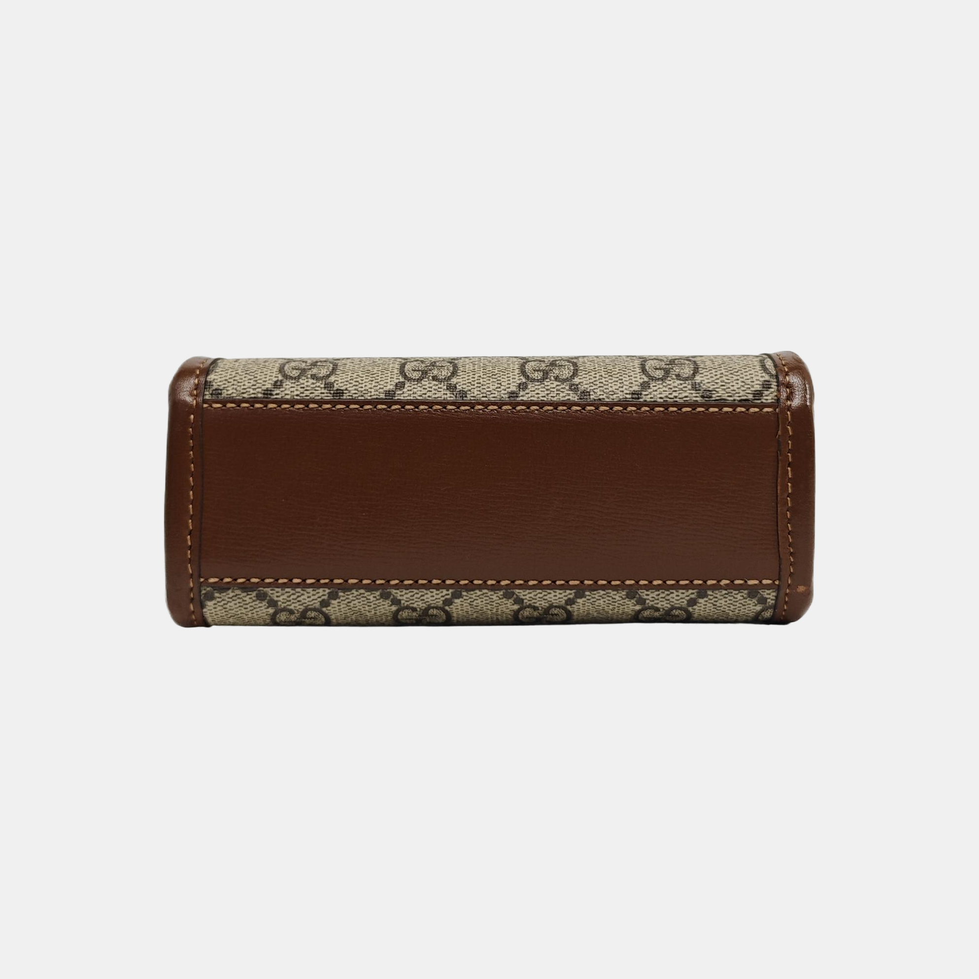 Retro Mini Monogram Coated Canvas Beige