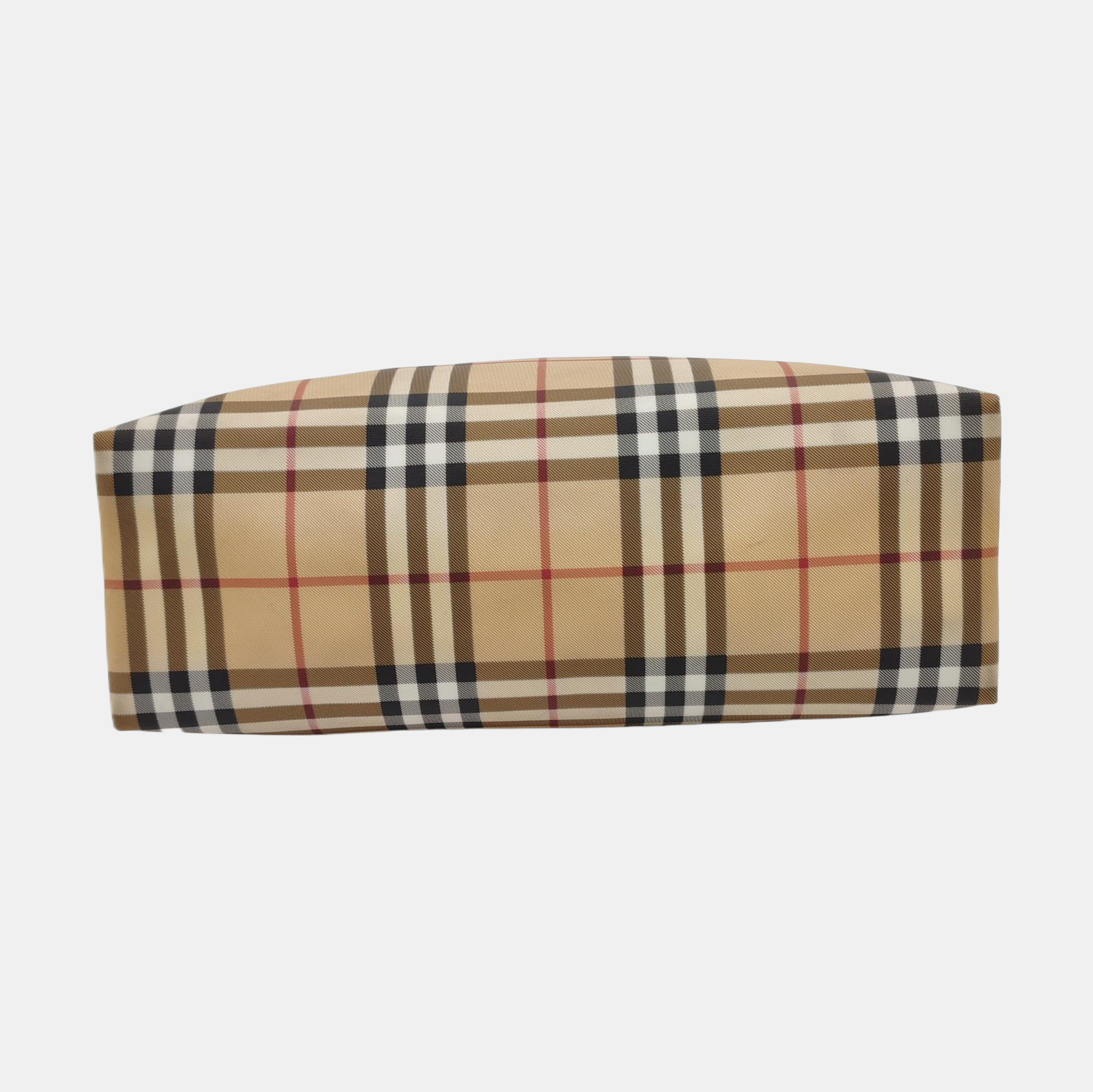 Coated Canvas Top Handle Bag Beige