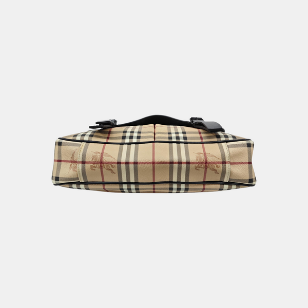 Coated Canvas Shoulder Bag Beige