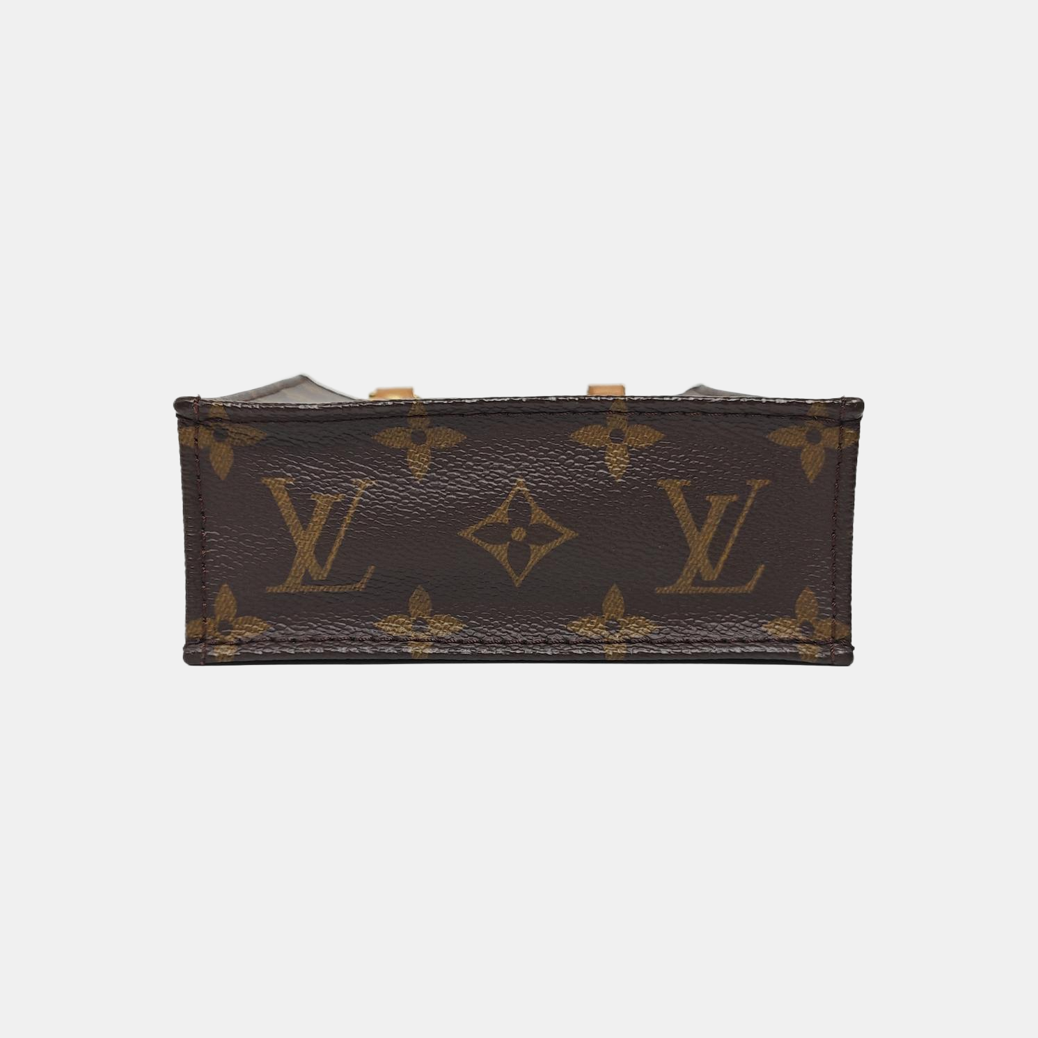 SAC PLAT Mini Monogram Coated Canvas Brown