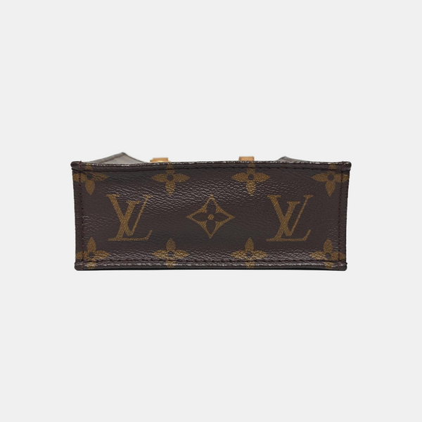 SAC PLAT Mini Monogram Coated Canvas Brown