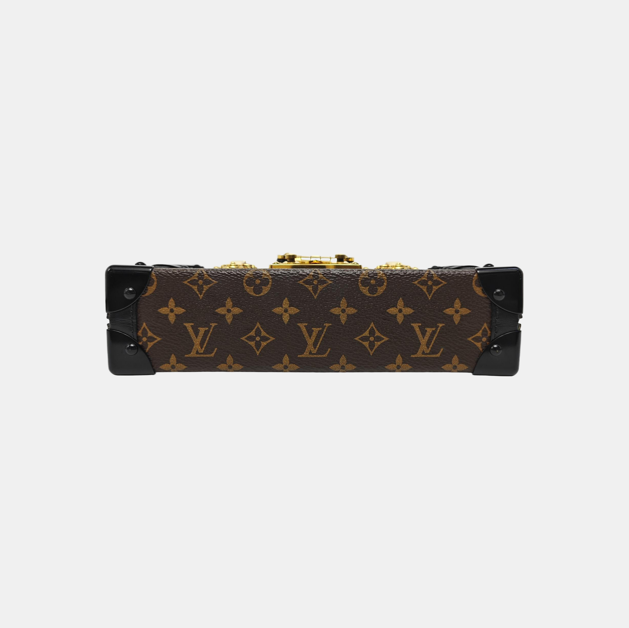 PETITE MALLE Monogram Coated Canvas Brown