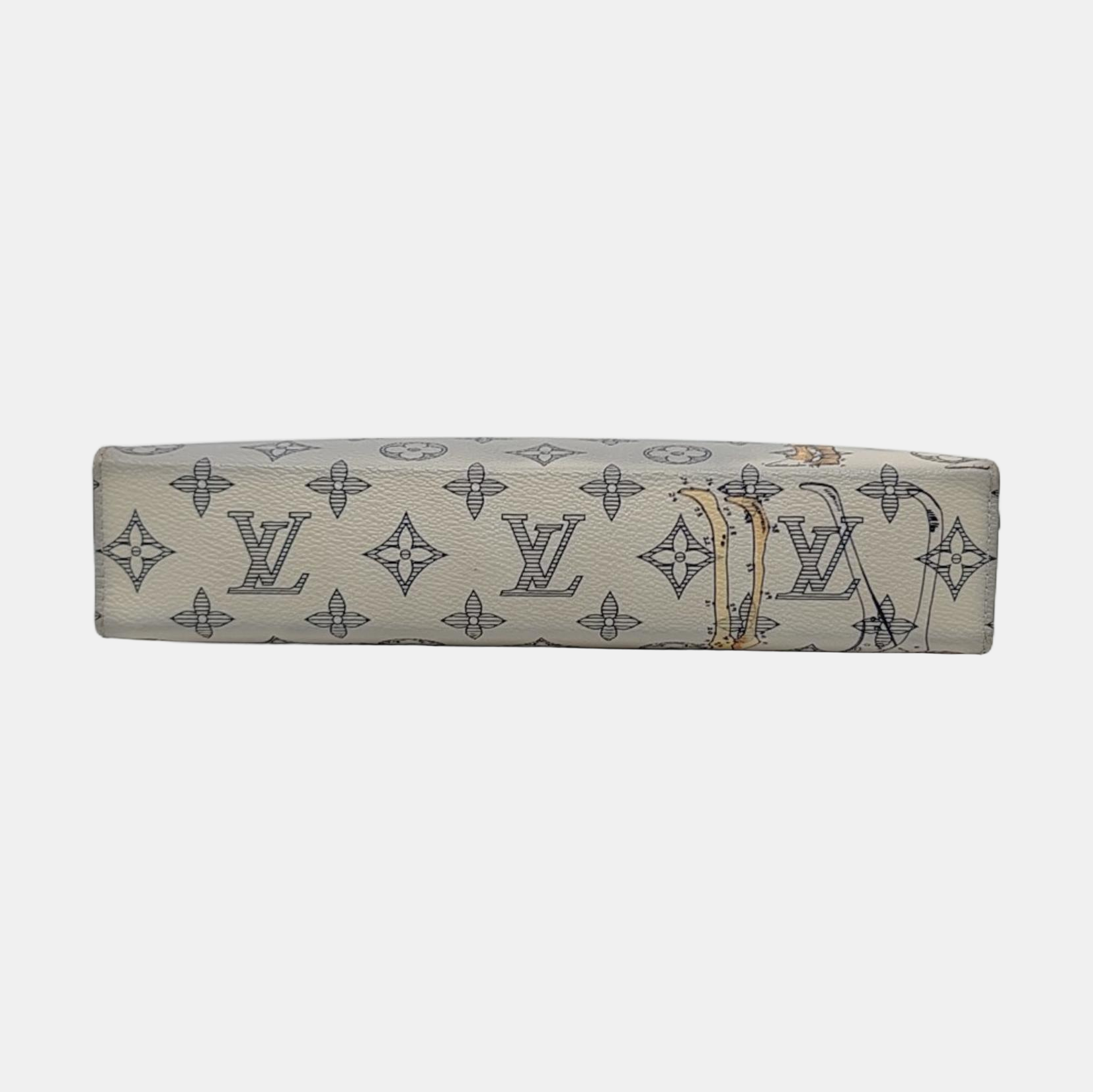 Pochette Voyag MM Monogram Coated Canvas Gray