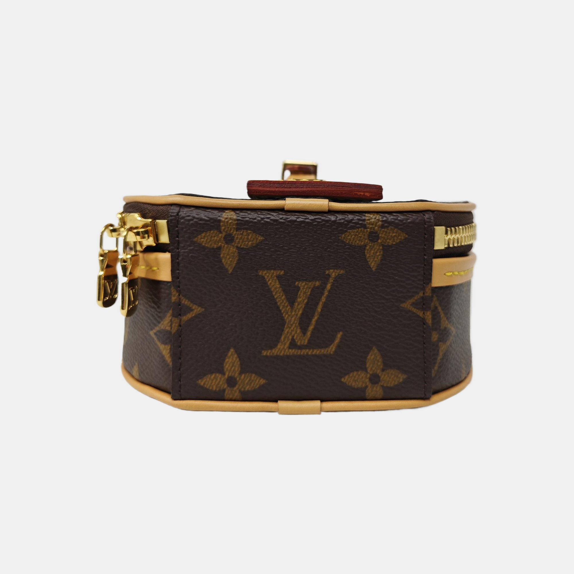 BOITE CHAPEAU Mini Monogram Coated Canvas Brown