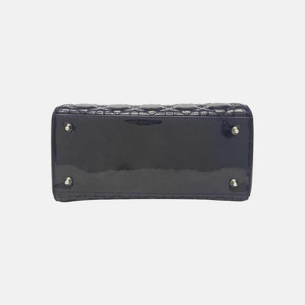 Lady Dior Medium Cannage Patent Leather Purple