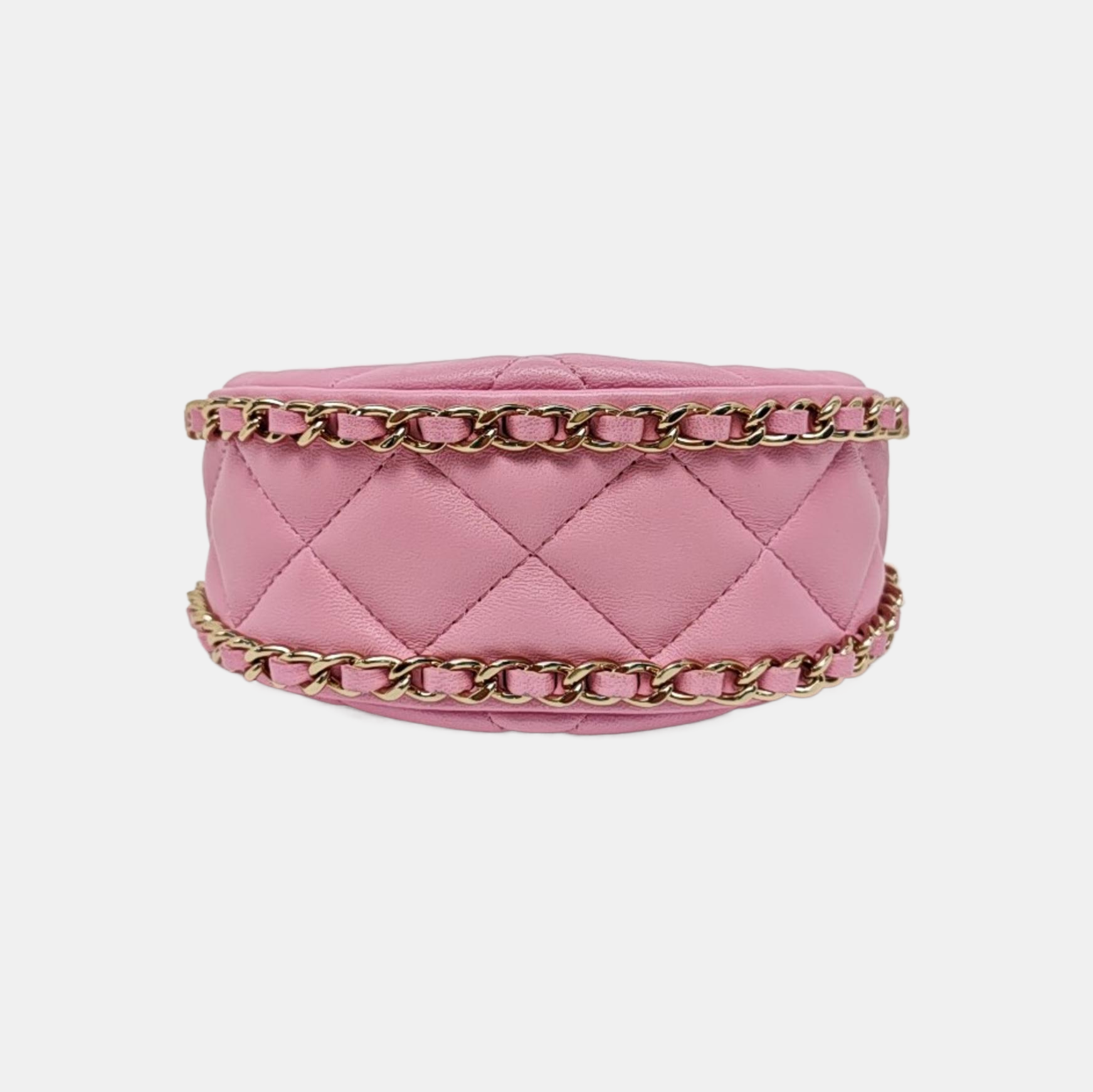 Quilted Lambskin Shoulder Bag Mini Pink