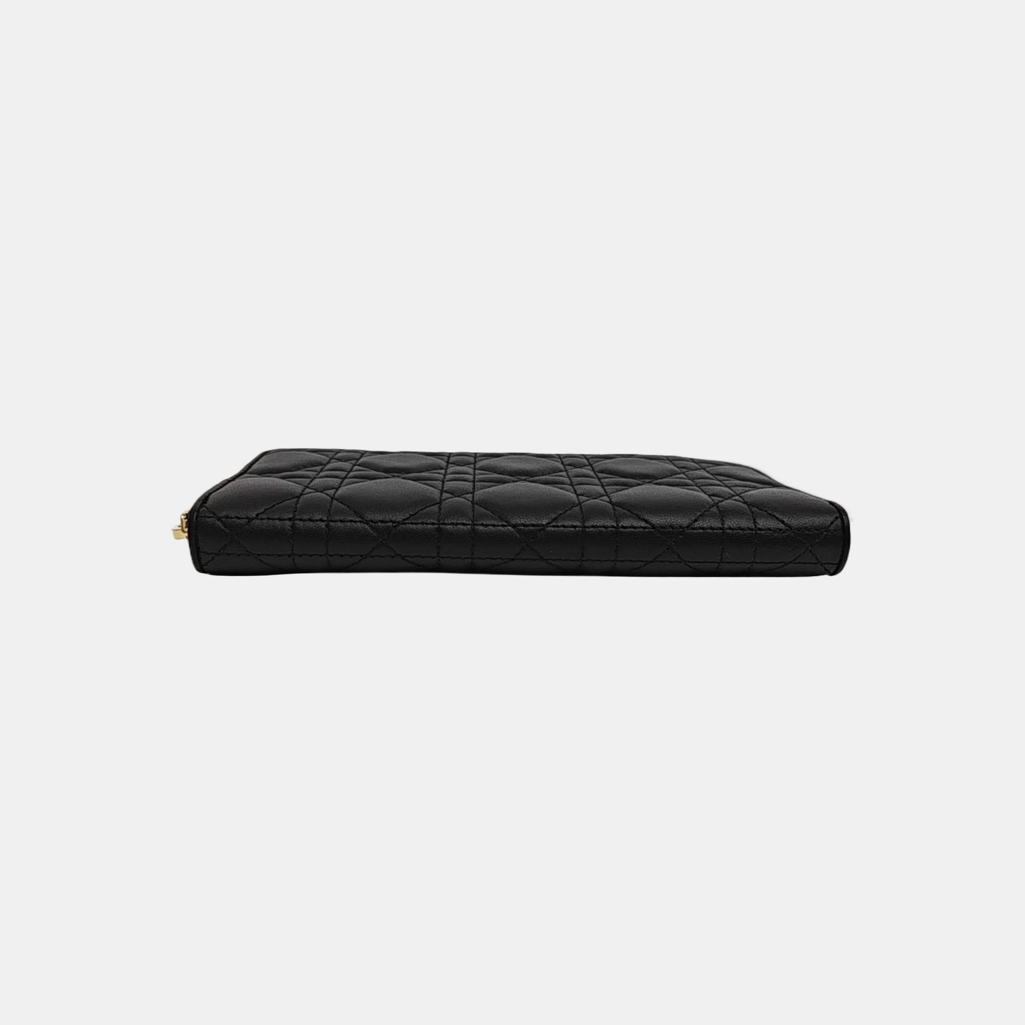 Cannage Calfskin Wallet Black