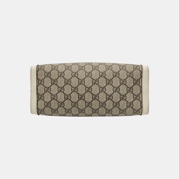 Padlock Small Monogram Coated Canvas Beige